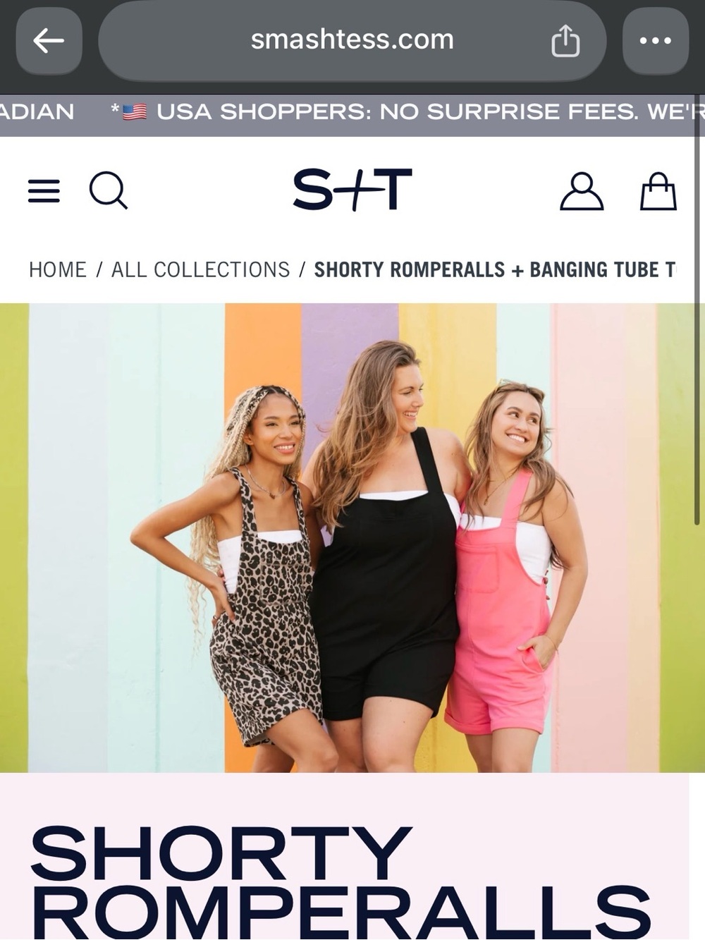 Smash + Tess Black - Shorty Romperalls